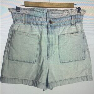 Women's Light Blue High-Waisted Shorts